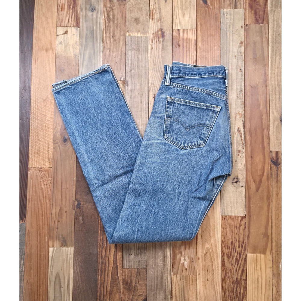 Levis 501 Original Fit Mens Straight Leg Jeans Blue W32 L38 11501-0000